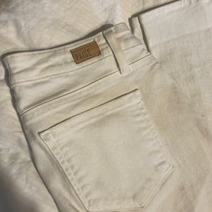 Paige Denim Straight Cut White Jeans